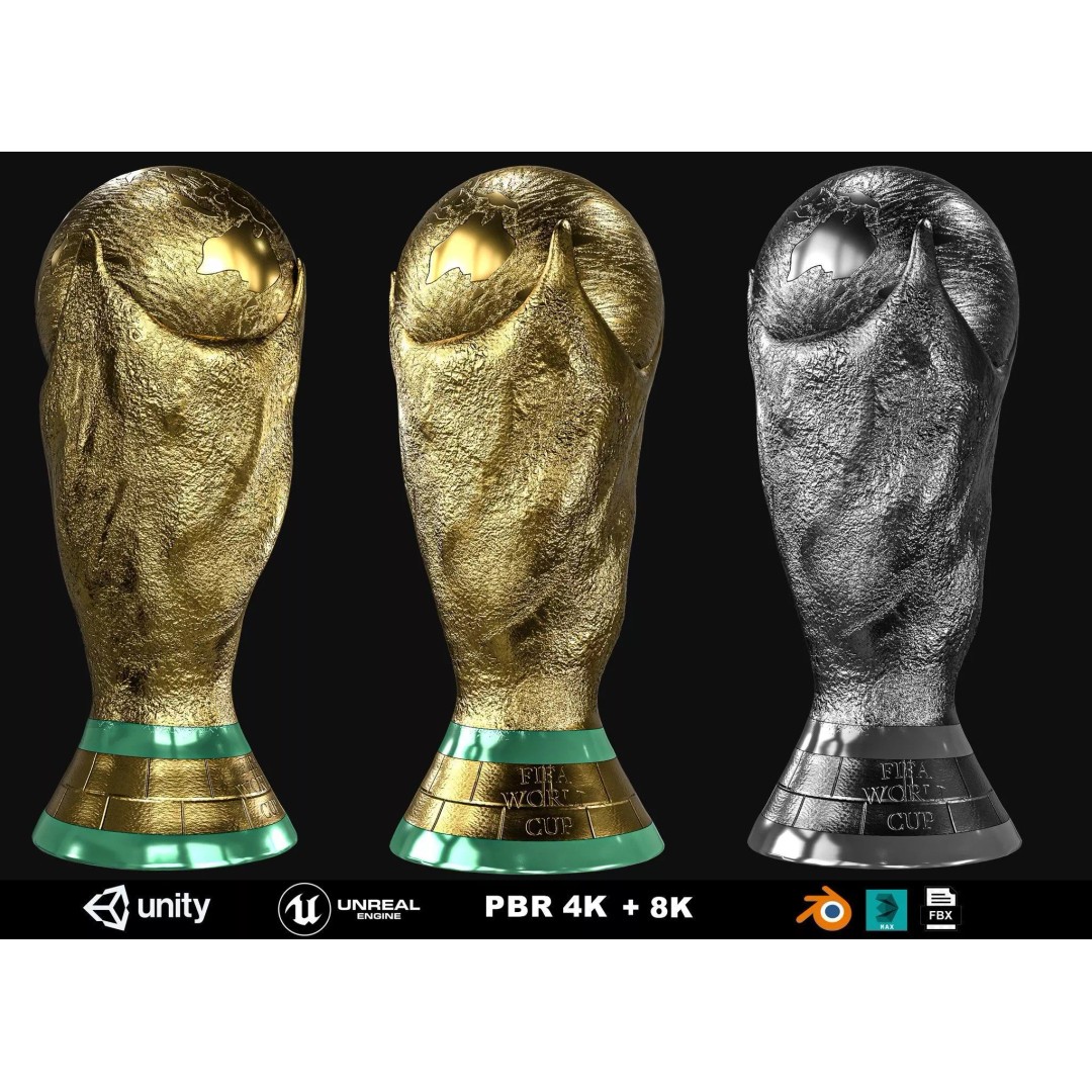 FIFA World Cup 3D Model – Low Poly PBR Game Asset, FBX - View 2