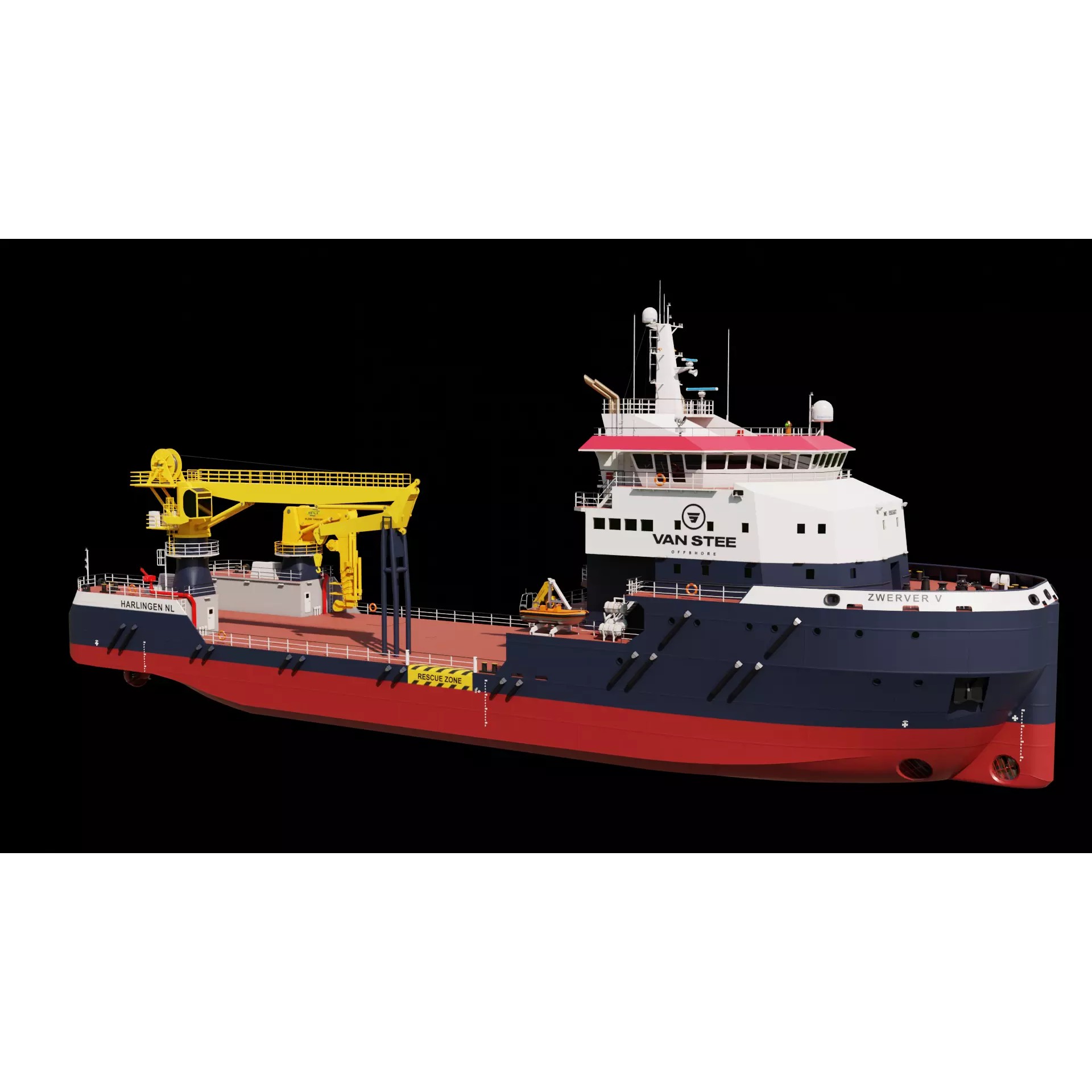 VanStee Offshore Multibuster 8020 - Game-Ready 3D Model - View 2