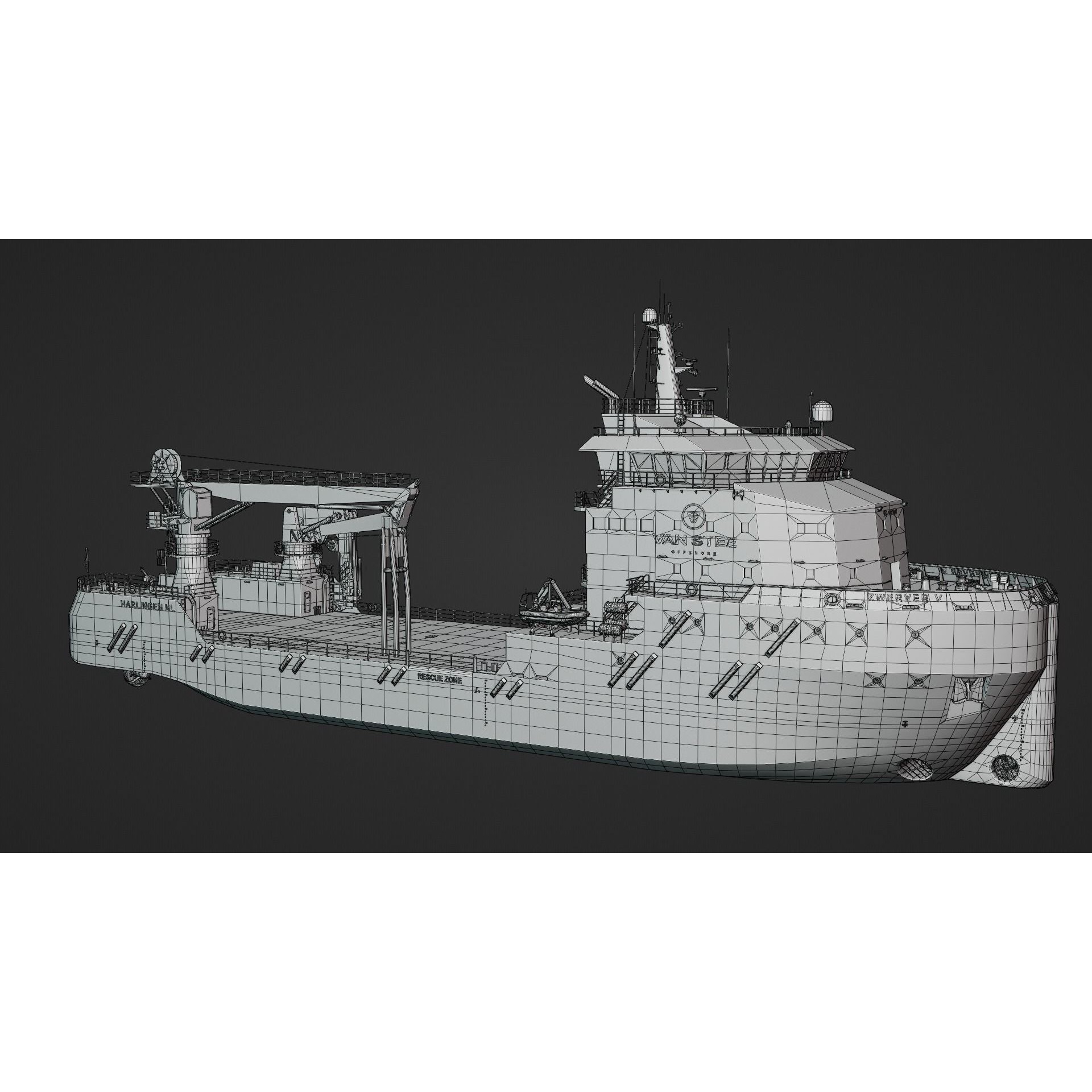 VanStee Offshore Multibuster 8020 - Game-Ready 3D Model - View 21