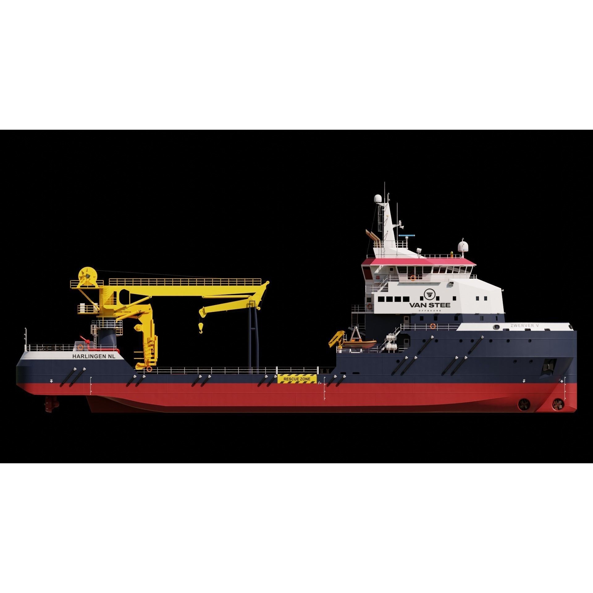 VanStee Offshore Multibuster 8020 - Game-Ready 3D Model - View 3