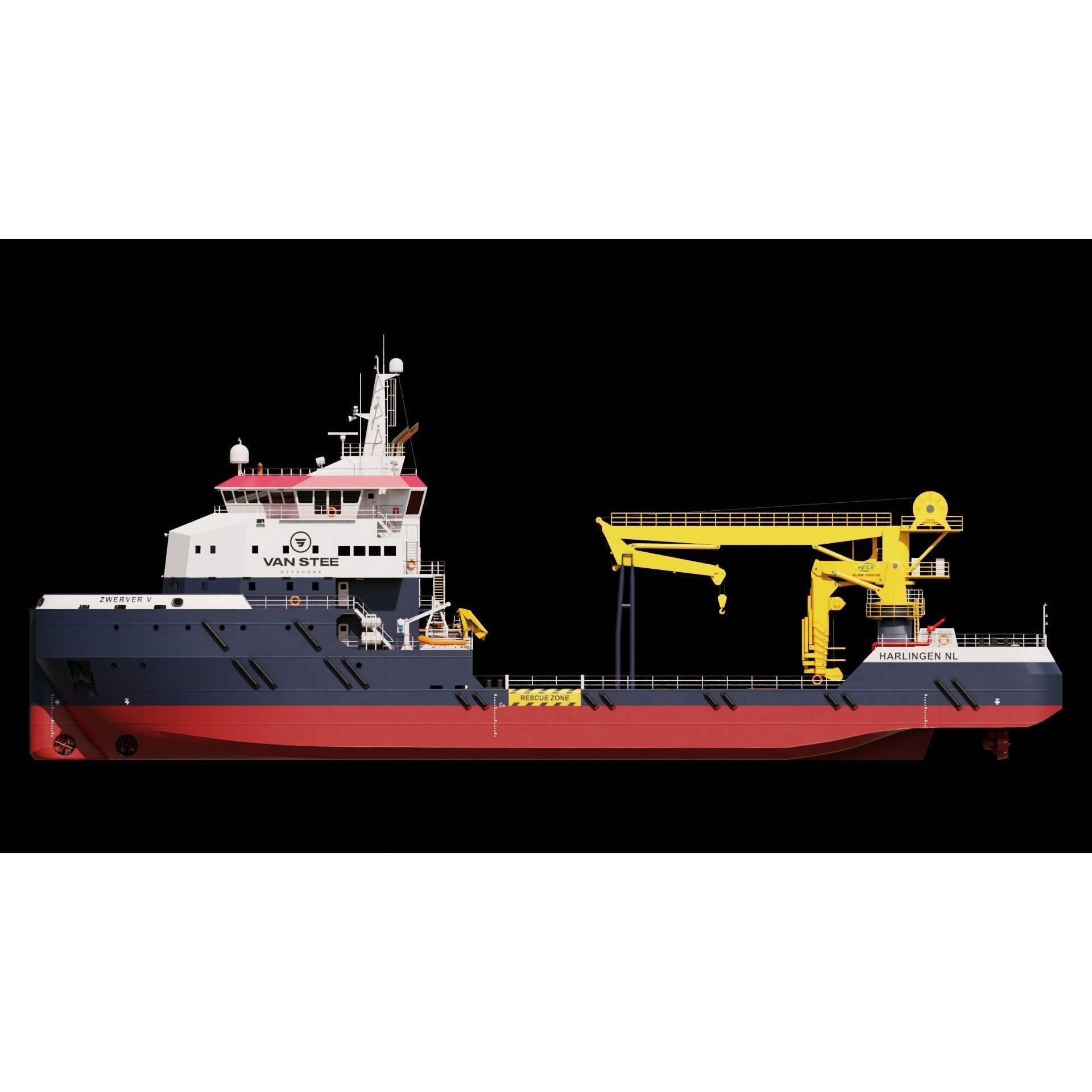 VanStee Offshore Multibuster 8020 - Game-Ready 3D Model - View 5
