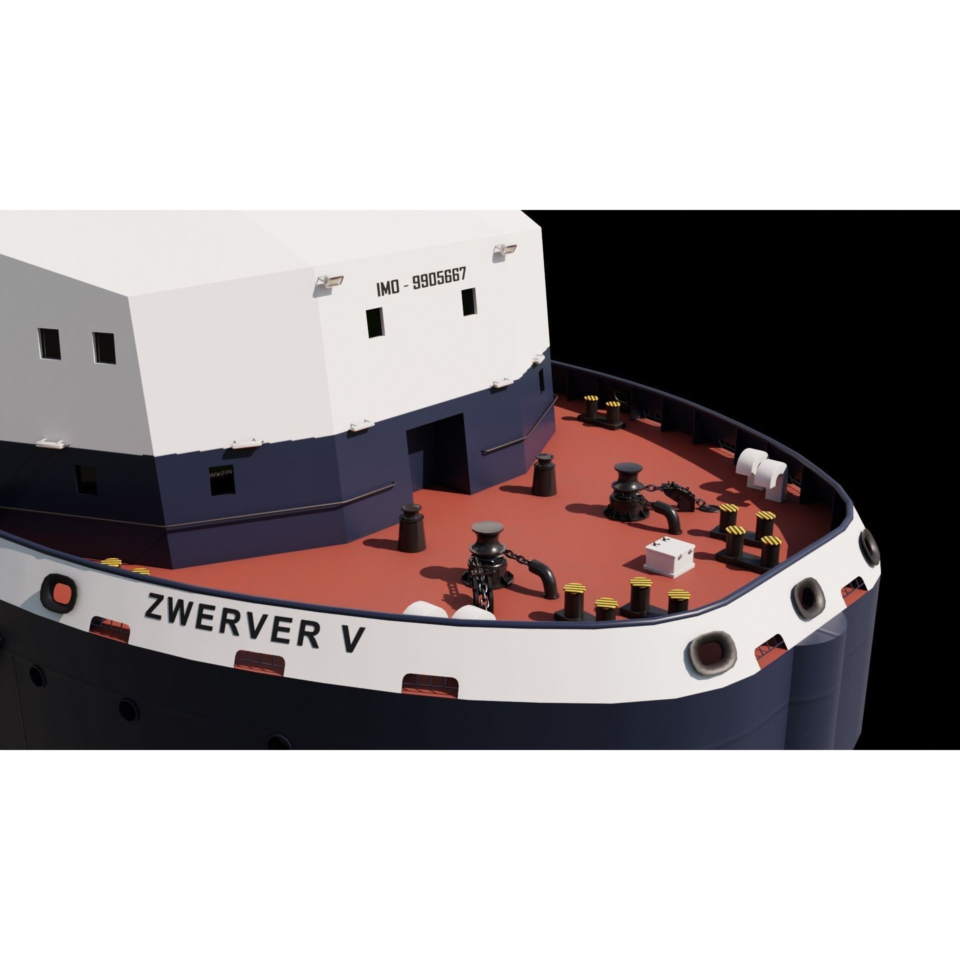 VanStee Offshore Multibuster 8020 - Game-Ready 3D Model - View 8