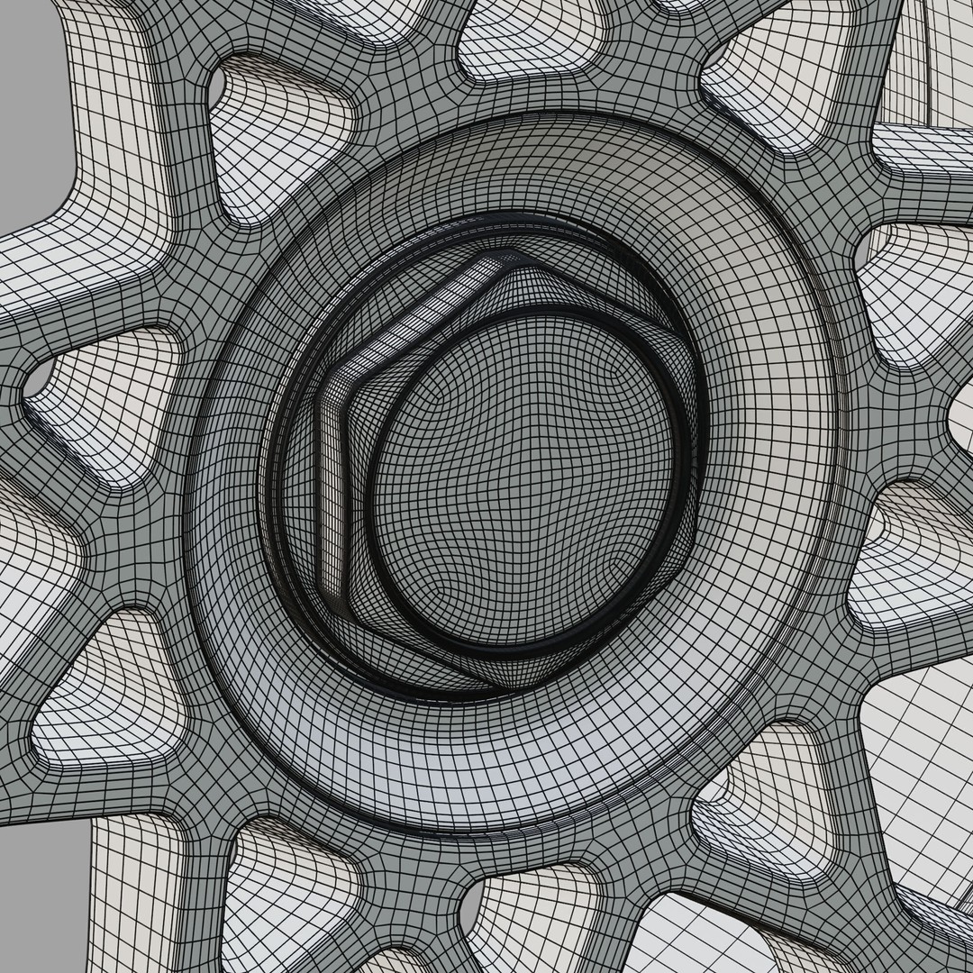 Rotiform BLQ-C Option 1 Wheel 3D Model – High Poly PBR Asset, FBX, OBJ - View 10