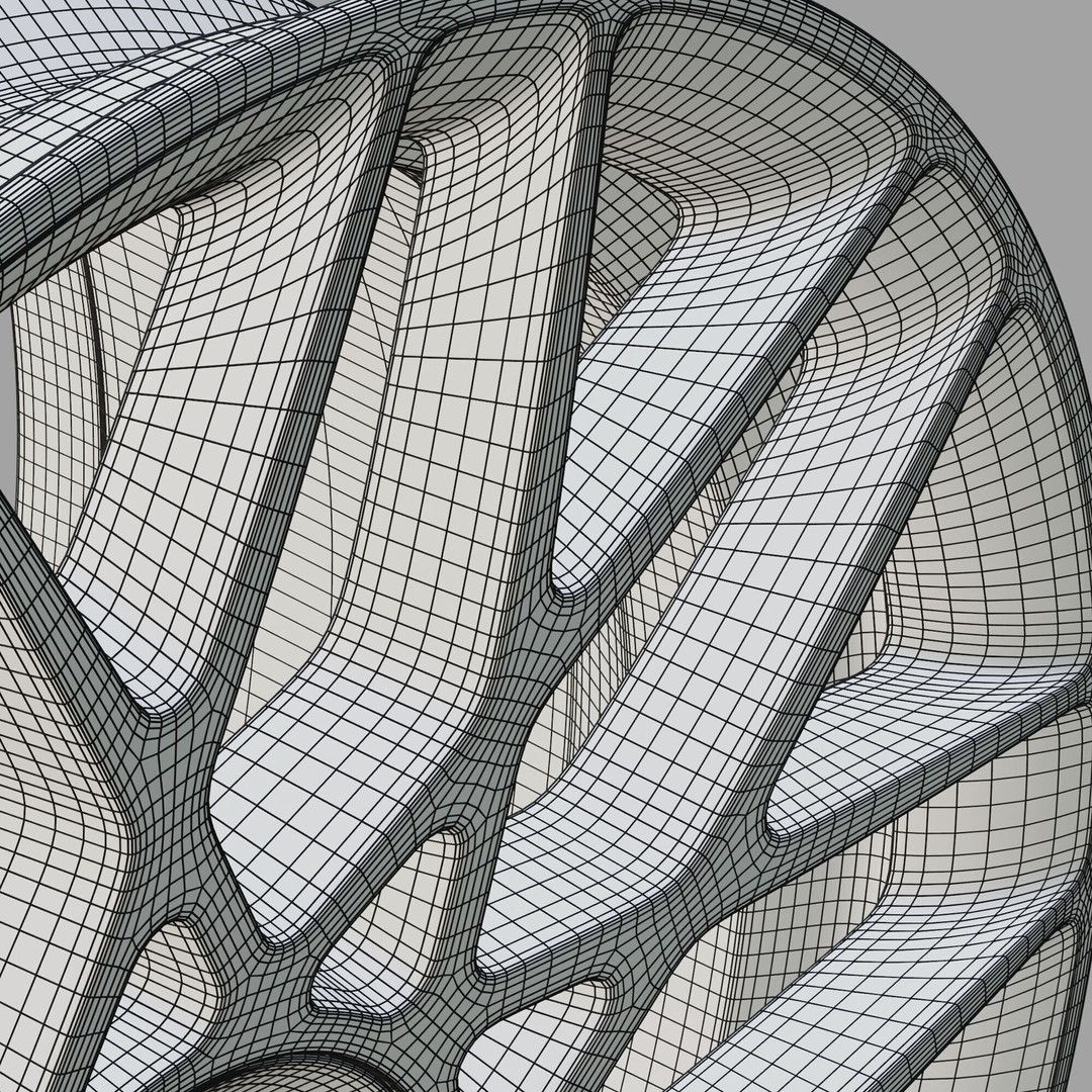 Rotiform BLQ-C Option 1 Wheel 3D Model – High Poly PBR Asset, FBX, OBJ - View 18