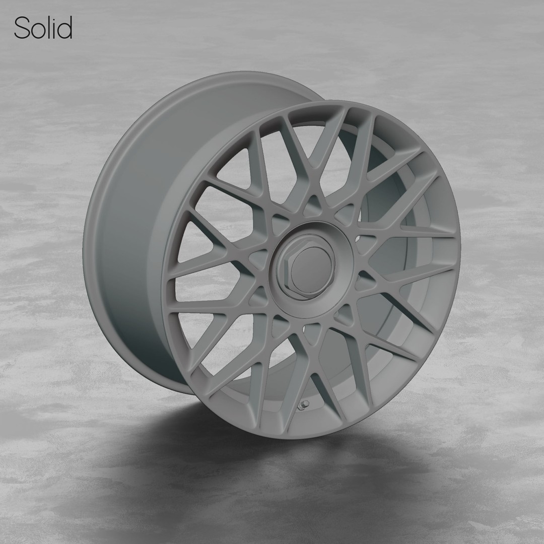 Rotiform BLQ-C Option 1 Wheel 3D Model – High Poly PBR Asset, FBX, OBJ - View 5
