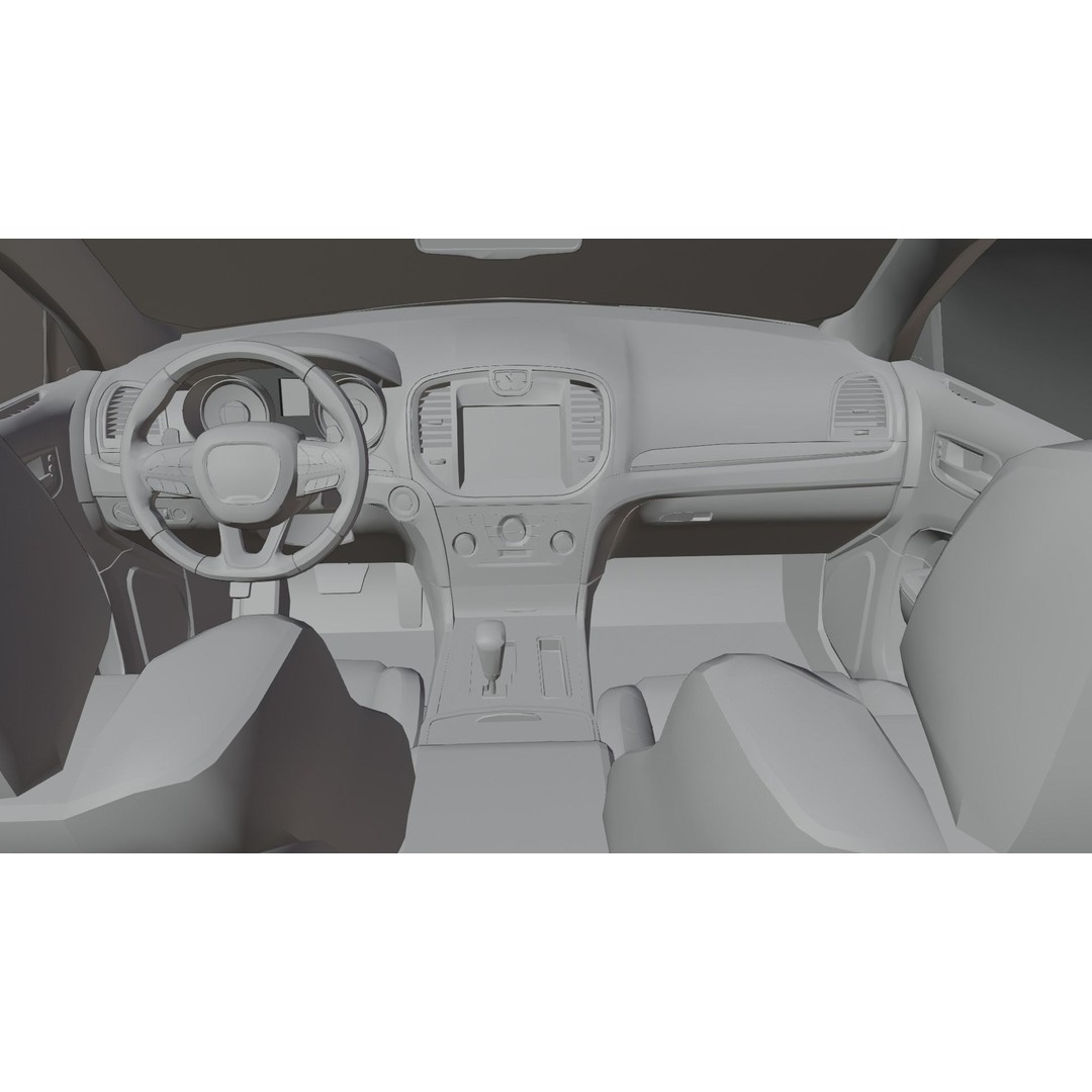Chrysler 300C 3D Model – Modified Widebody with Detailed Interior, FBX, OBJ, Blender