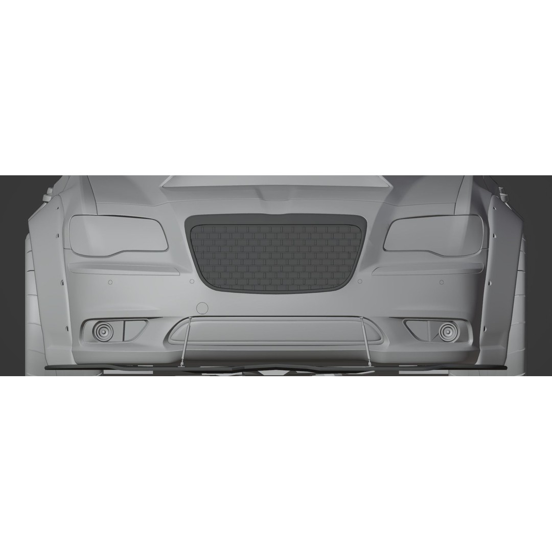 Chrysler 300C 3D Model – Modified Widebody with Detailed Interior, FBX, OBJ, Blender - View 14