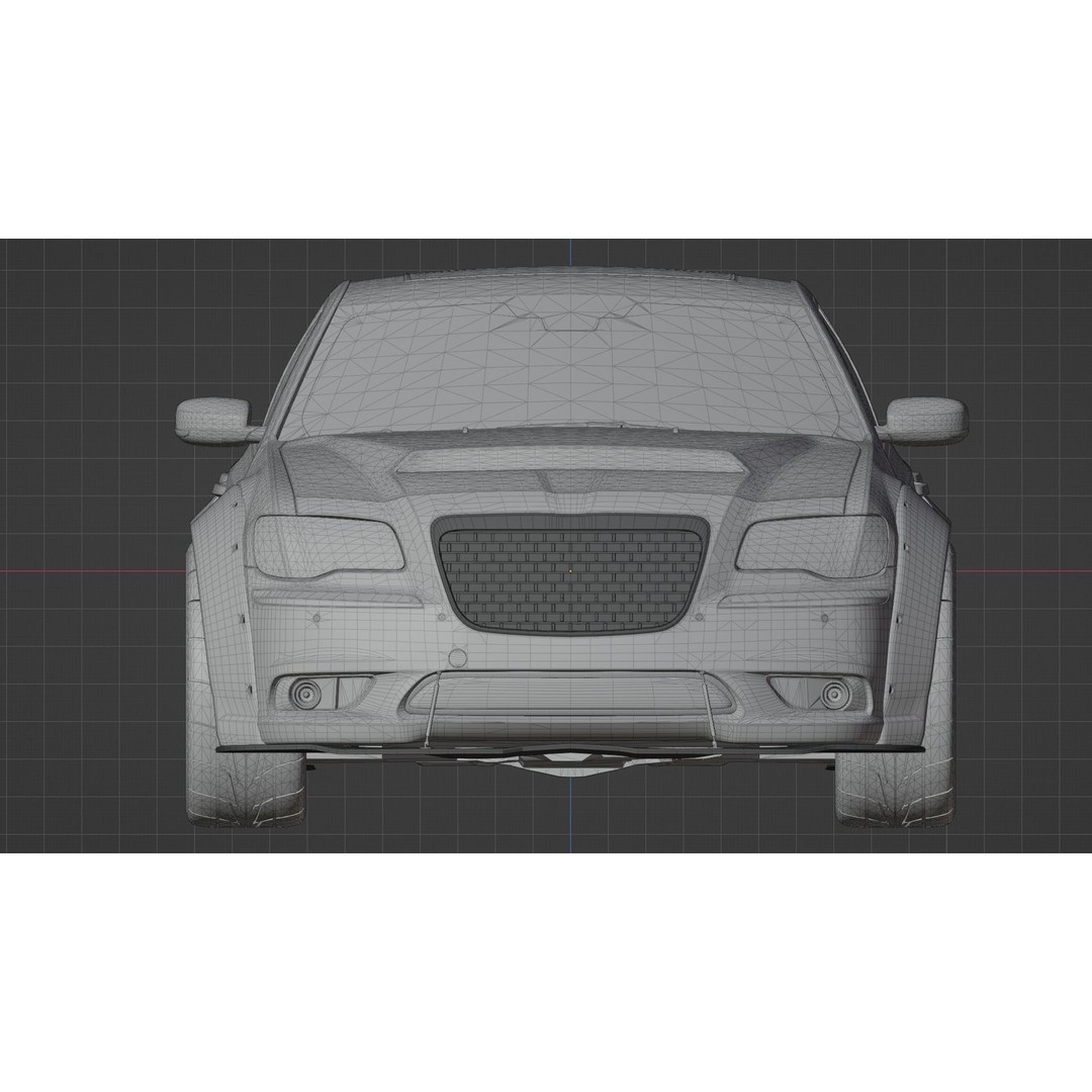 Chrysler 300C 3D Model – Modified Widebody with Detailed Interior, FBX, OBJ, Blender - View 20