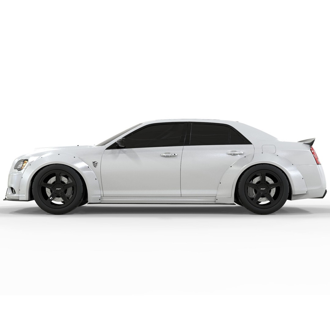 Chrysler 300C 3D Model – Modified Widebody with Detailed Interior, FBX, OBJ, Blender - View 6