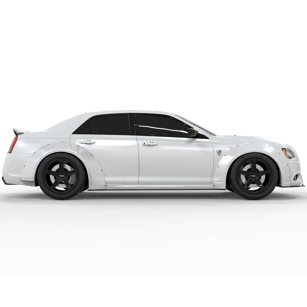 Chrysler 300C 3D Model – Modified Widebody with Detailed Interior, FBX, OBJ, Blender - View 7
