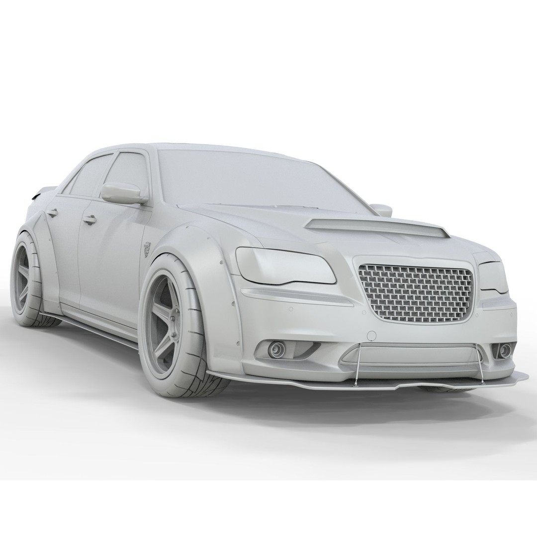 Chrysler 300C 3D Model – Modified Widebody with Detailed Interior, FBX, OBJ, Blender - View 8