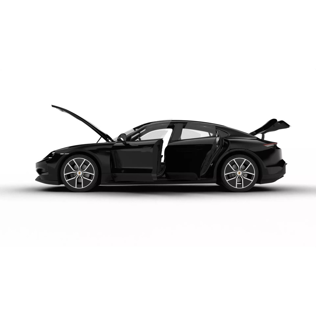 Porsche Taycan 4 Black Edition 2026 3D Model – High Poly Rigged Asset, FBX - View 14