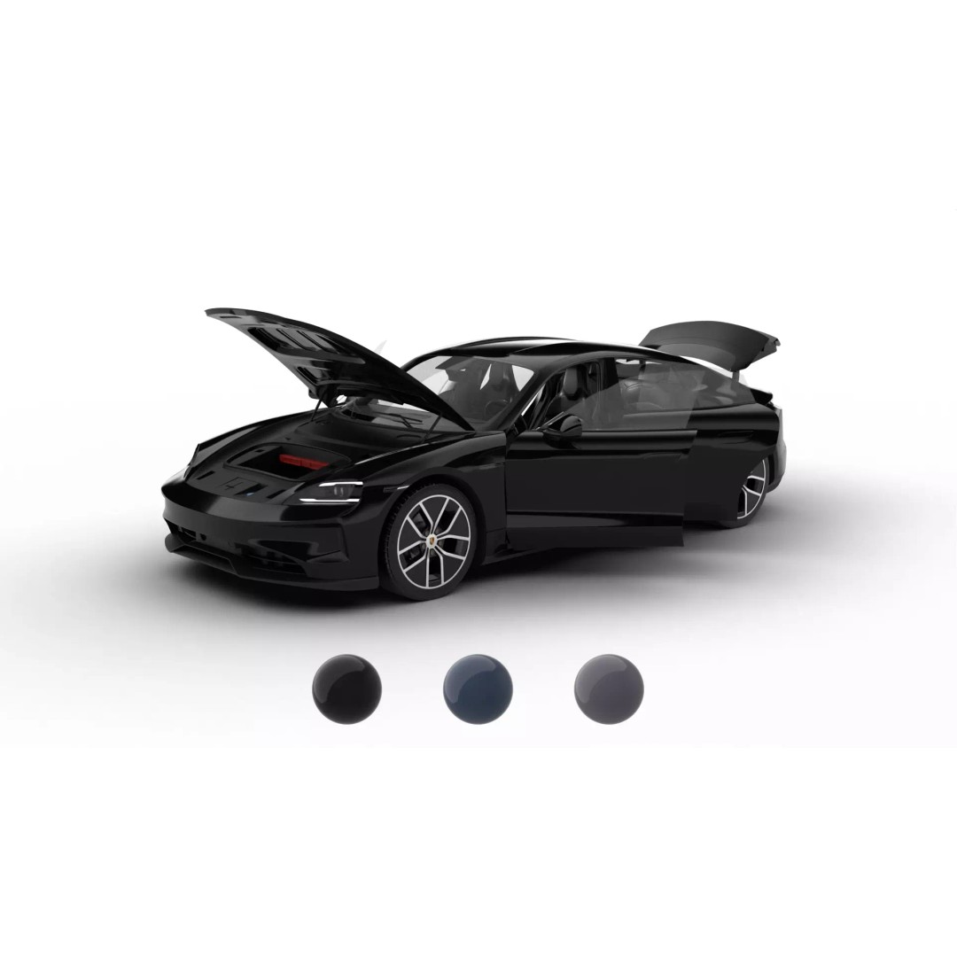 Porsche Taycan 4 Black Edition 2026 3D Model – High Poly Rigged Asset, FBX - View 2
