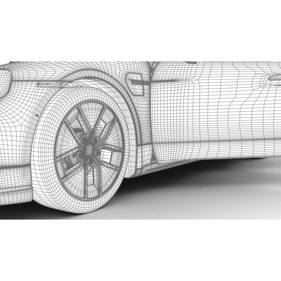 Porsche Taycan 4 Black Edition 2026 3D Model – High Poly Rigged Asset, FBX - View 33