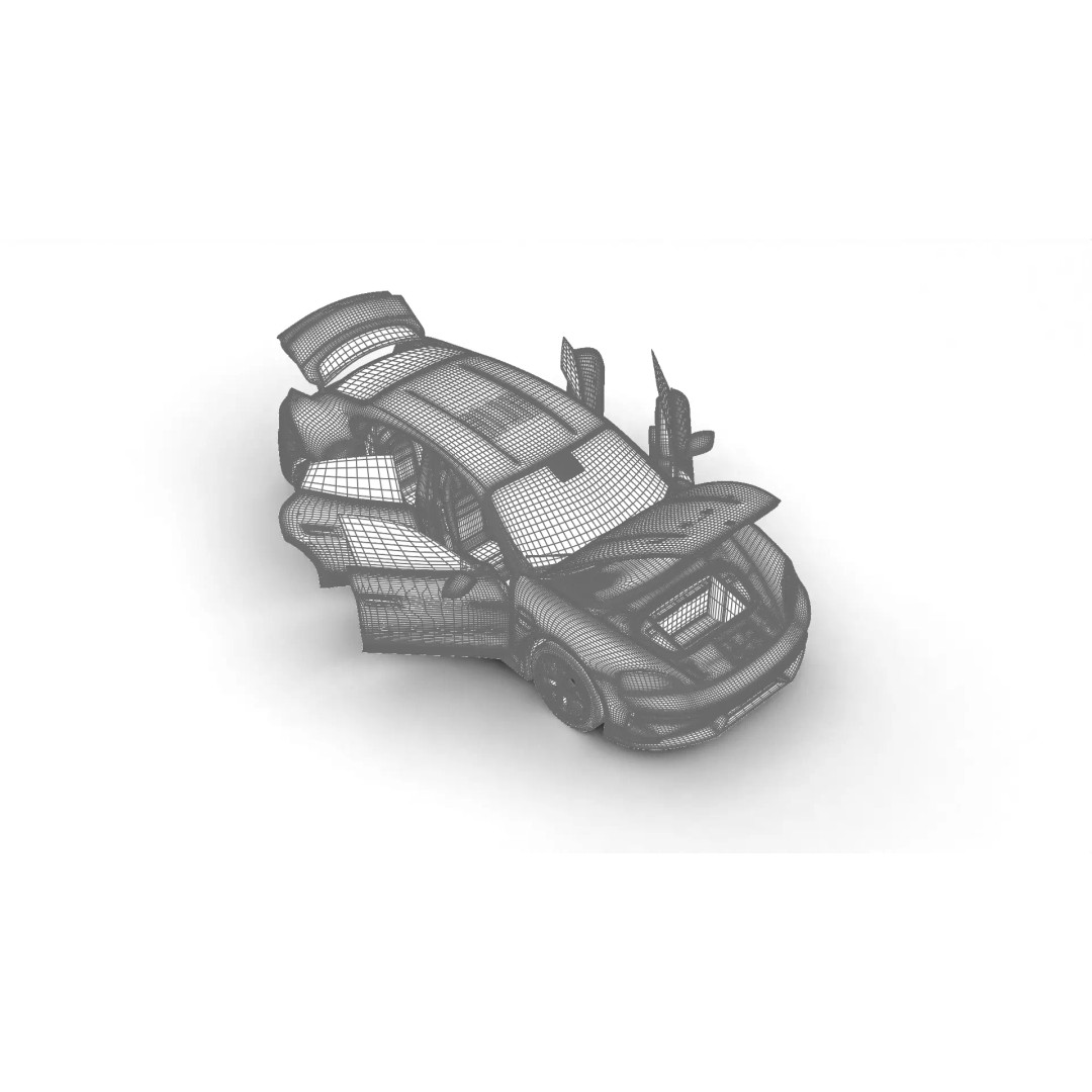 Porsche Taycan 4 Black Edition 2026 3D Model – High Poly Rigged Asset, FBX - View 37