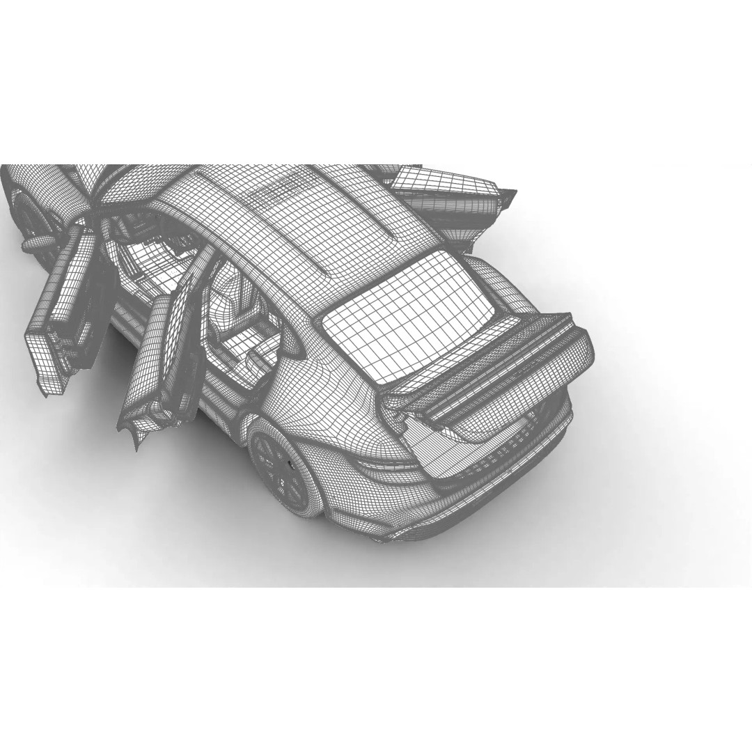 Porsche Taycan 4 Black Edition 2026 3D Model – High Poly Rigged Asset, FBX - View 38