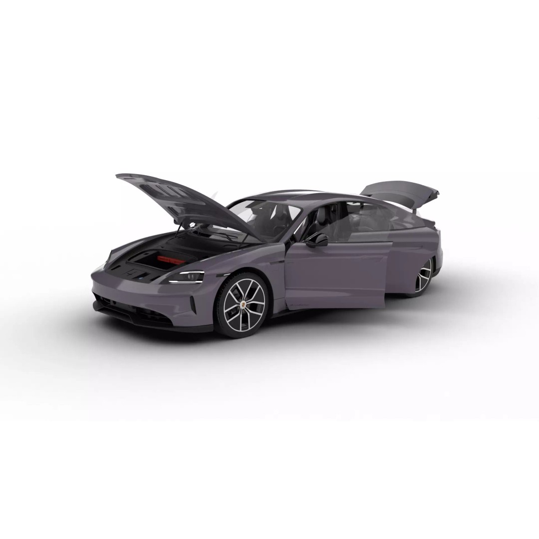 Porsche Taycan 4 Black Edition 2026 3D Model – High Poly Rigged Asset, FBX - View 4