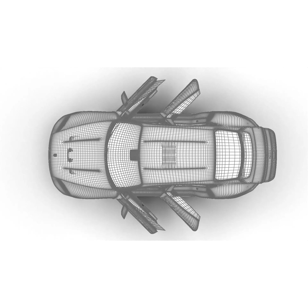 Porsche Taycan 4 Black Edition 2026 3D Model – High Poly Rigged Asset, FBX - View 42