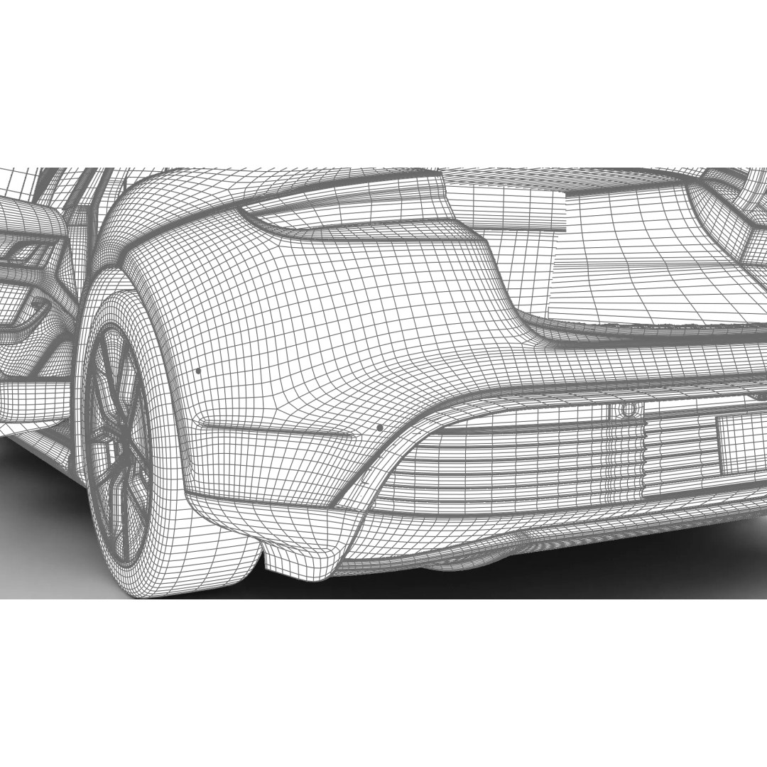 Porsche Taycan 4 Black Edition 2026 3D Model – High Poly Rigged Asset, FBX - View 43