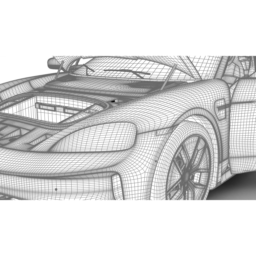 Porsche Taycan 4 Black Edition 2026 3D Model – High Poly Rigged Asset, FBX - View 45