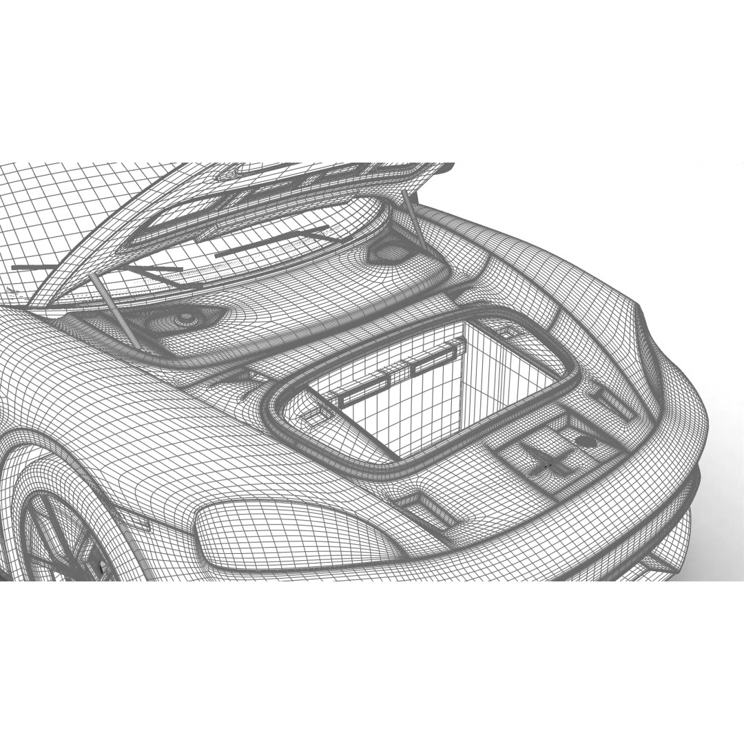 Porsche Taycan 4 Black Edition 2026 3D Model – High Poly Rigged Asset, FBX - View 47
