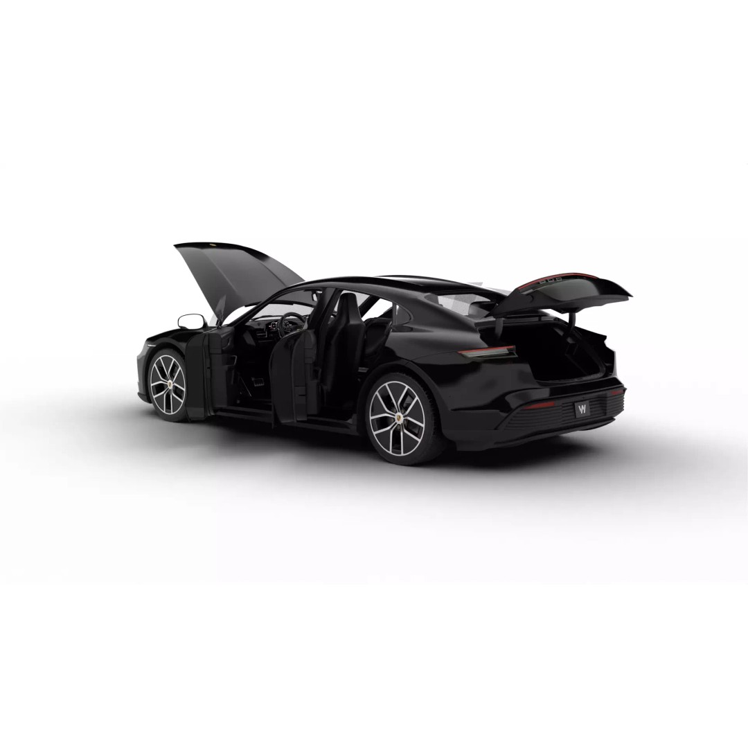 Porsche Taycan 4 Black Edition 2026 3D Model – High Poly Rigged Asset, FBX - View 5