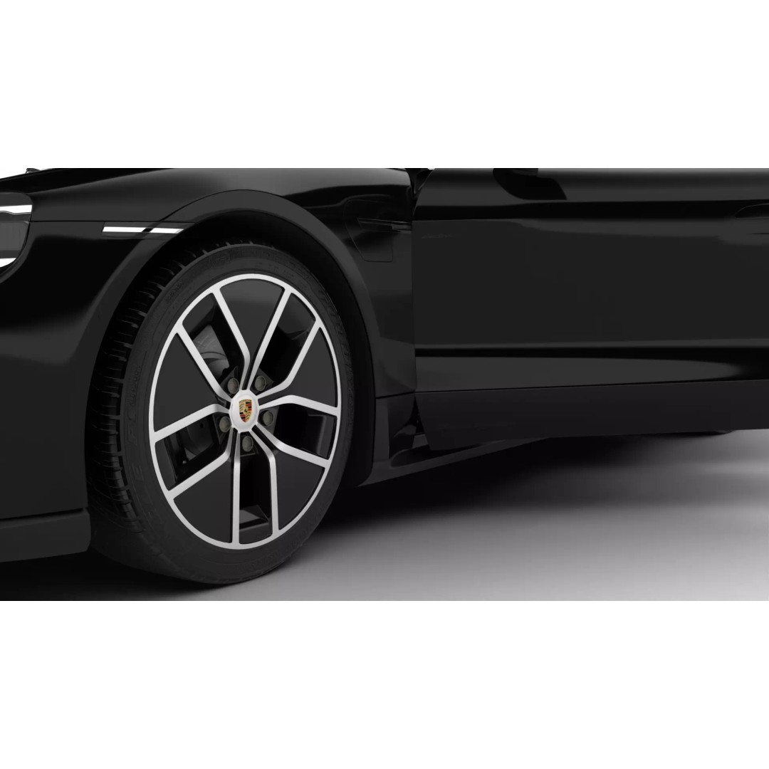 Porsche Taycan 4 Black Edition 2026 3D Model – High Poly Rigged Asset, FBX - View 8