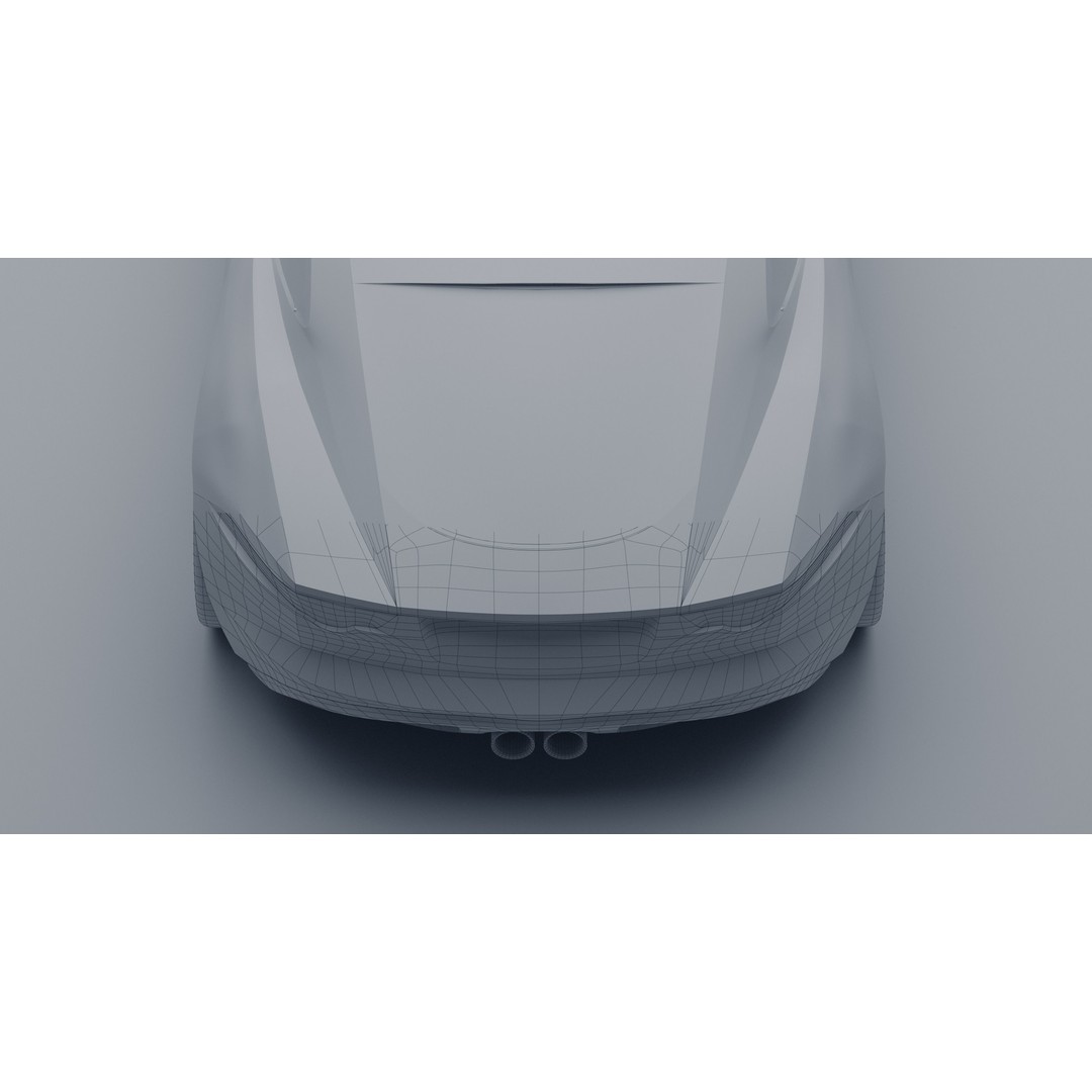 Jaguar F-Type Coupe 3D Model – Low Poly Game Asset, FBX, OBJ - View 17