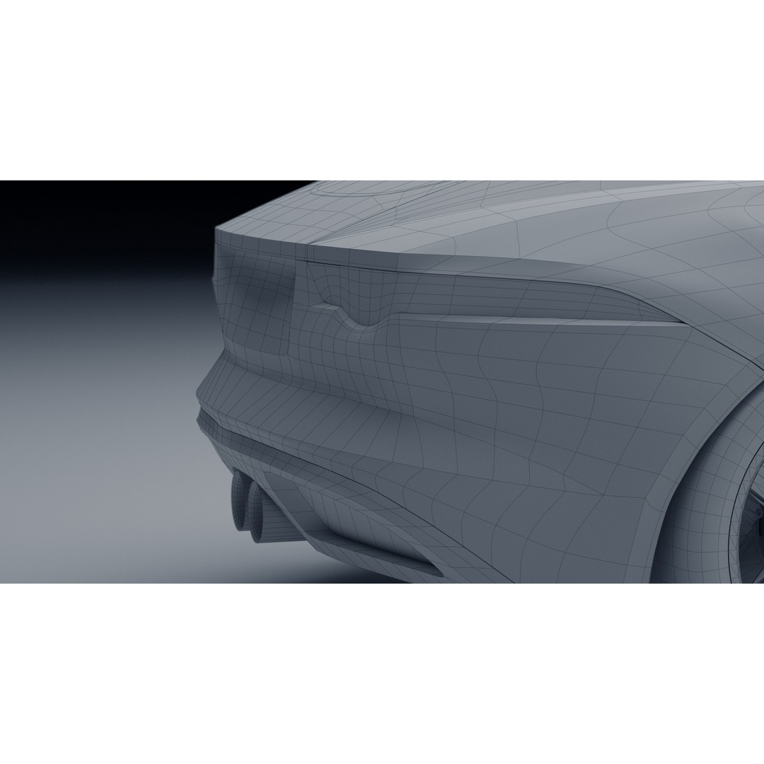 Jaguar F-Type Coupe 3D Model – Low Poly Game Asset, FBX, OBJ - View 20