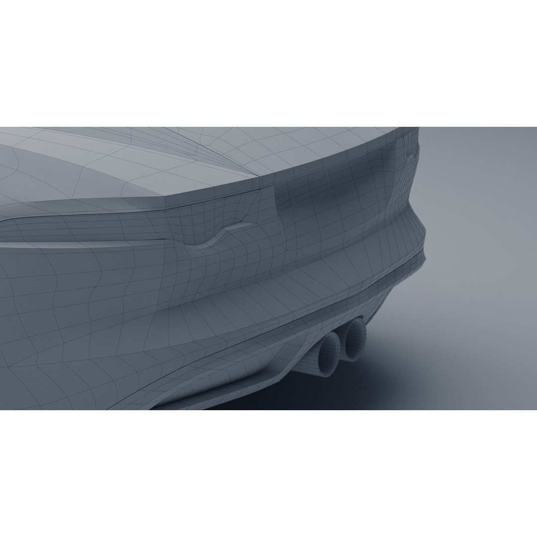 Jaguar F-Type Coupe 3D Model – Low Poly Game Asset, FBX, OBJ - View 21