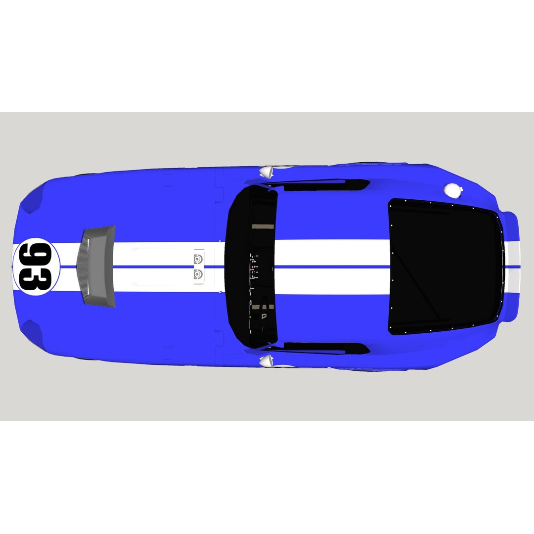 AC Cobra Daytona 3D Model – Low Poly Racing Car, FBX, OBJ