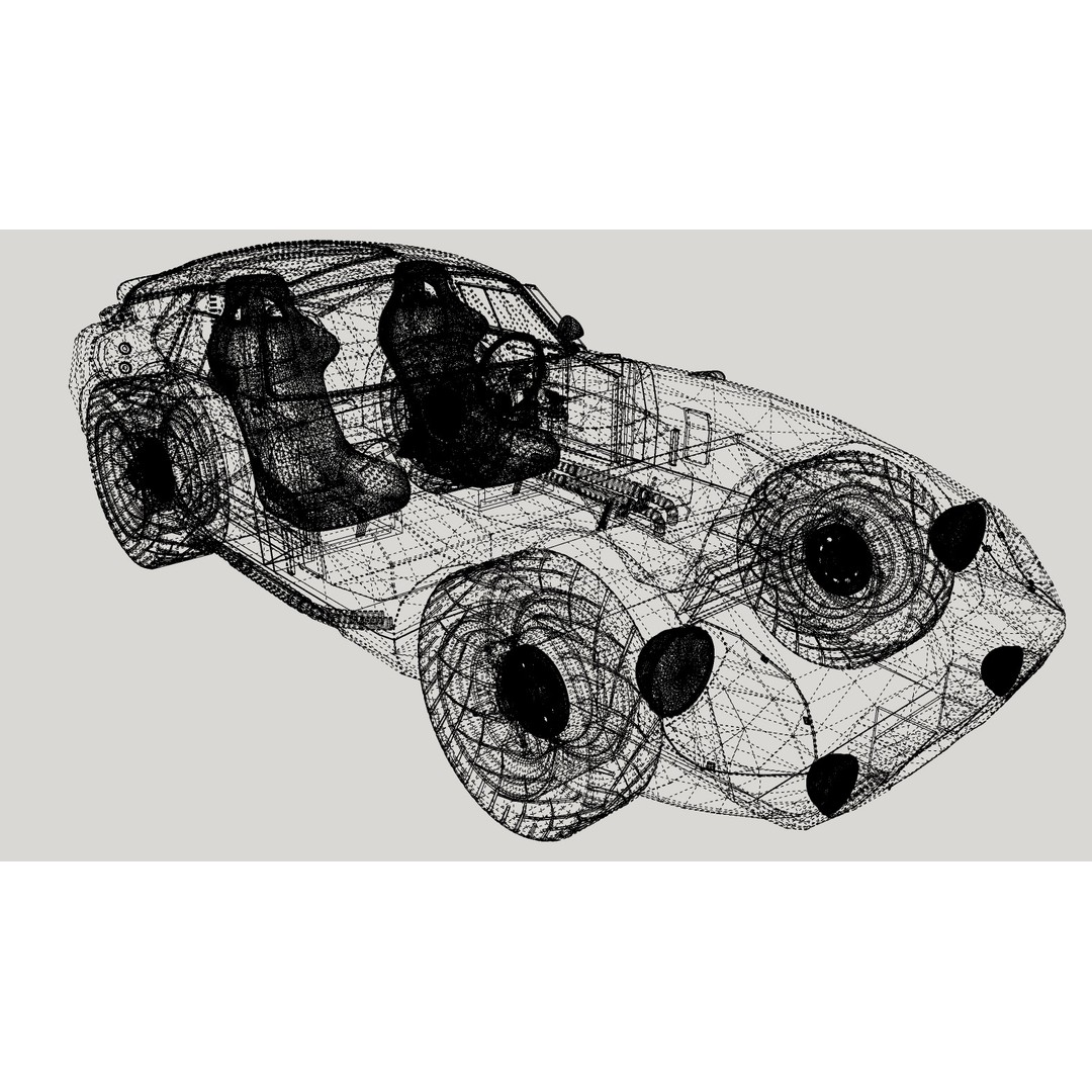 AC Cobra Daytona 3D Model – Low Poly Racing Car, FBX, OBJ - View 17