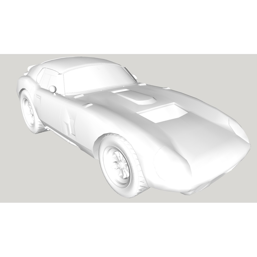 AC Cobra Daytona 3D Model – Low Poly Racing Car, FBX, OBJ - View 19