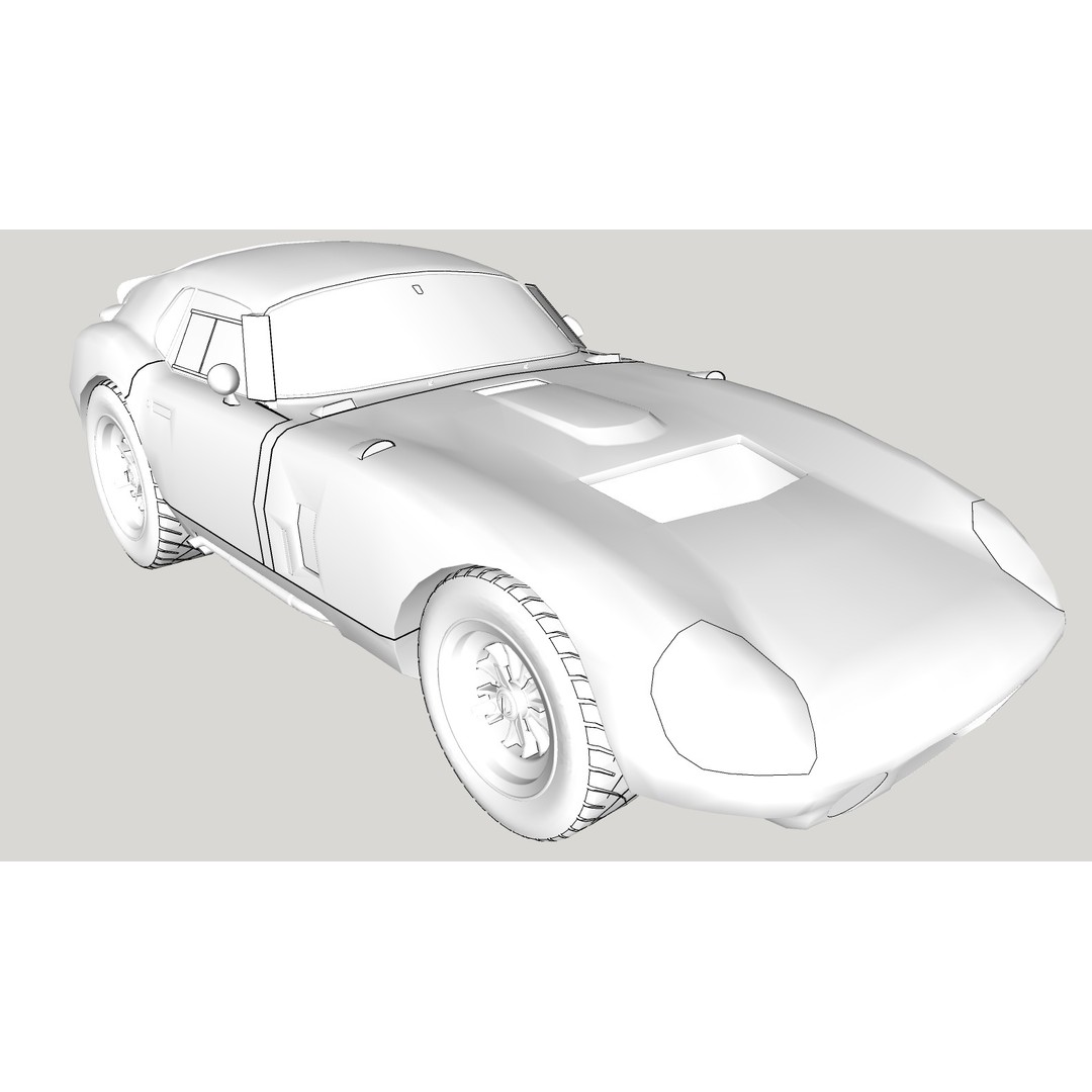 AC Cobra Daytona 3D Model – Low Poly Racing Car, FBX, OBJ - View 20