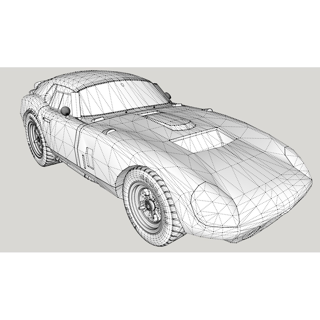 AC Cobra Daytona 3D Model – Low Poly Racing Car, FBX, OBJ - View 21
