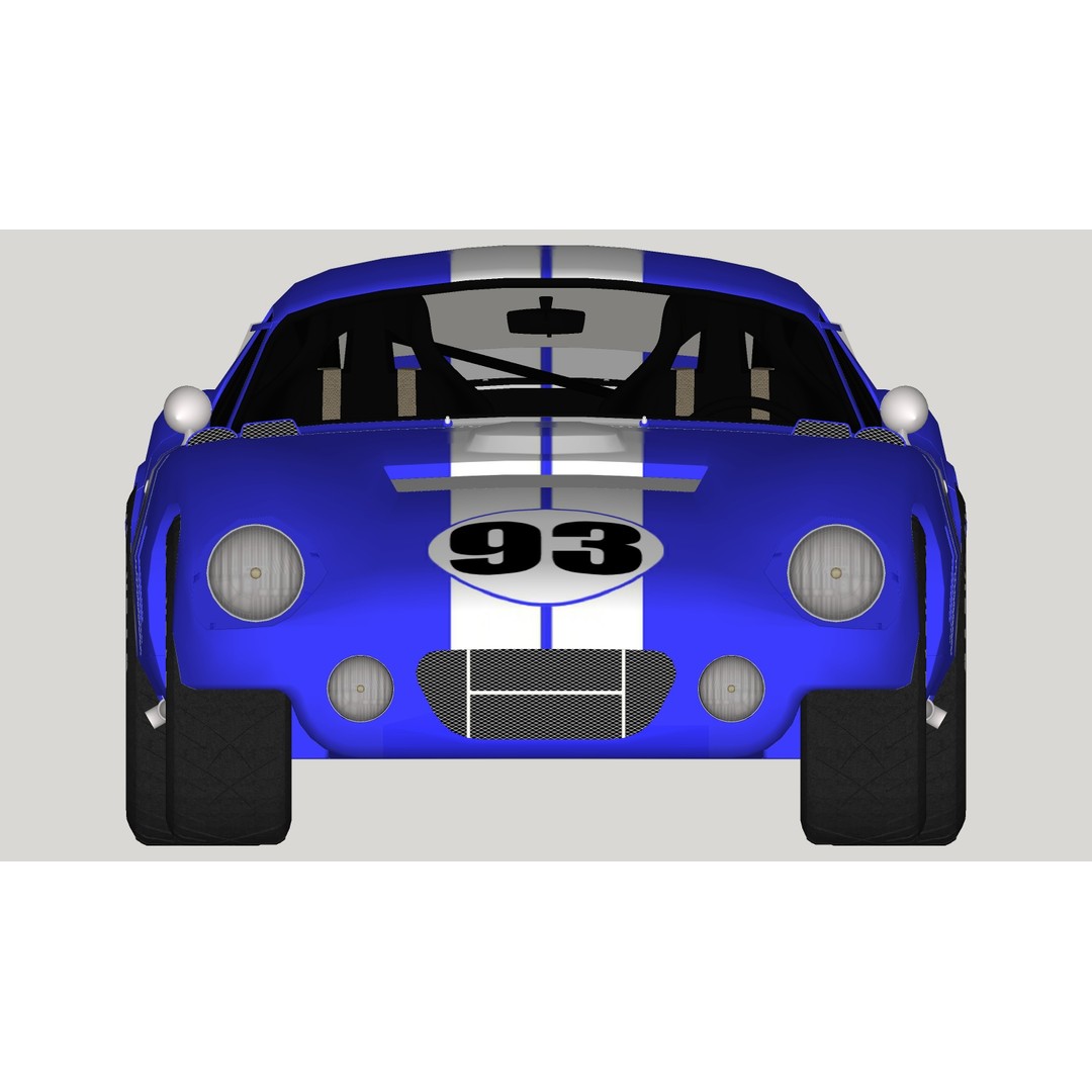 AC Cobra Daytona 3D Model – Low Poly Racing Car, FBX, OBJ - View 22