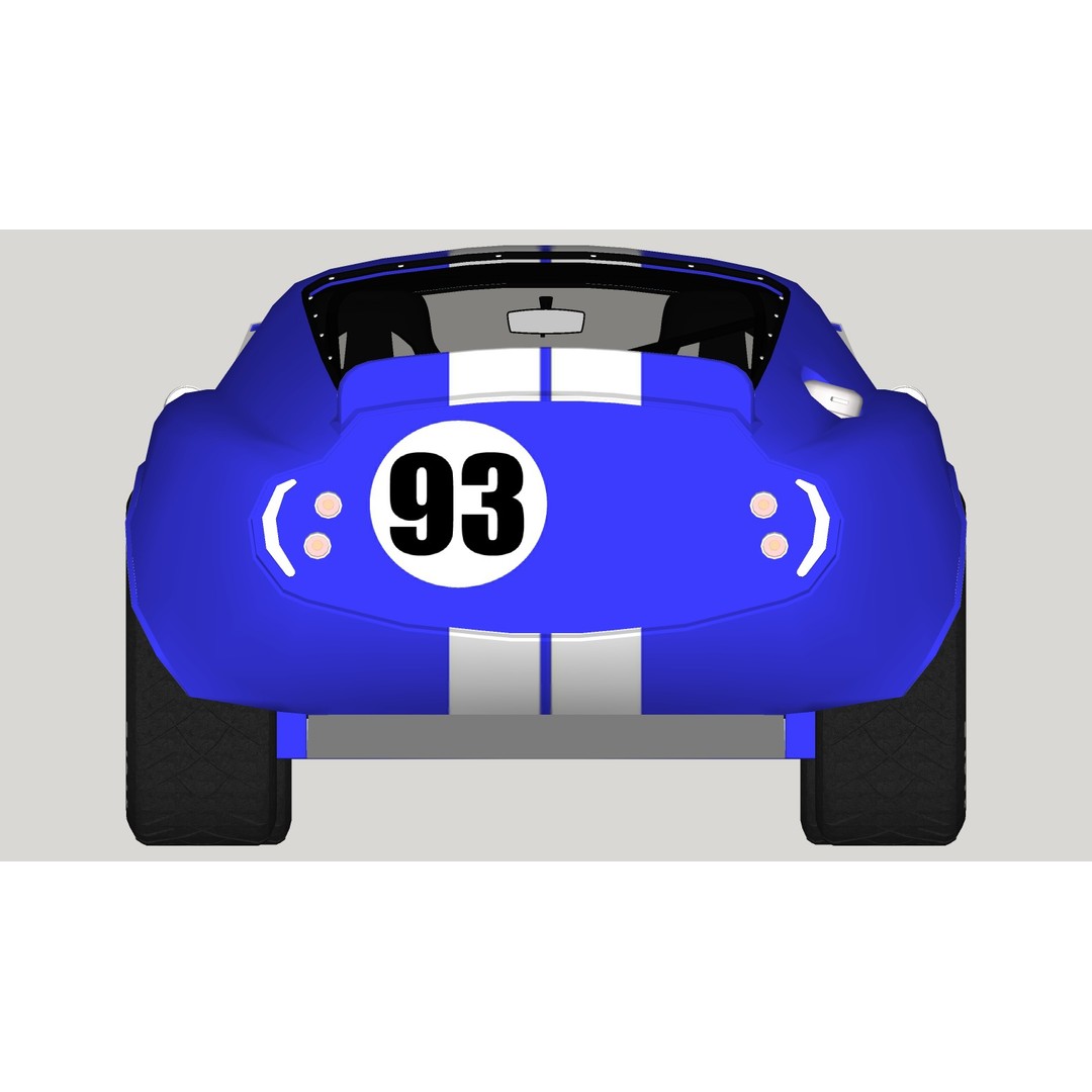 AC Cobra Daytona 3D Model – Low Poly Racing Car, FBX, OBJ - View 23