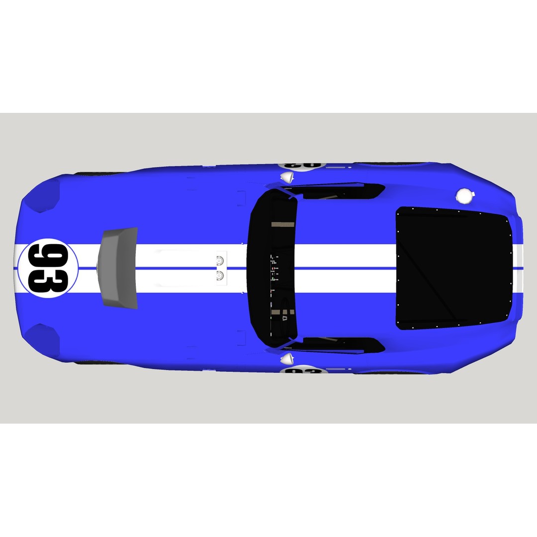 AC Cobra Daytona 3D Model – Low Poly Racing Car, FBX, OBJ - View 26