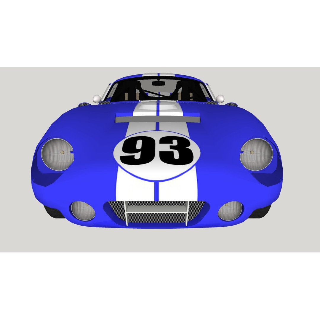 AC Cobra Daytona 3D Model – Low Poly Racing Car, FBX, OBJ - View 27