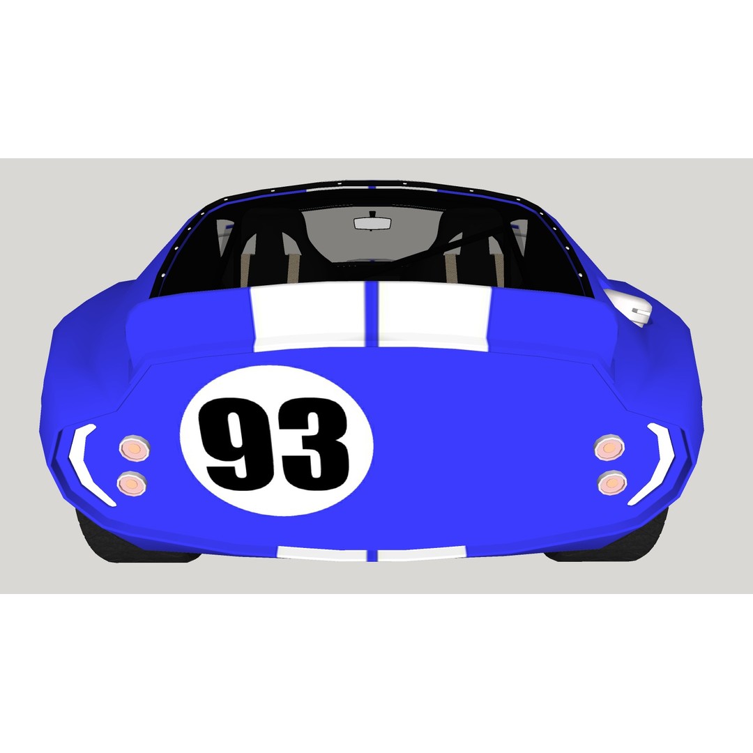 AC Cobra Daytona 3D Model – Low Poly Racing Car, FBX, OBJ - View 28