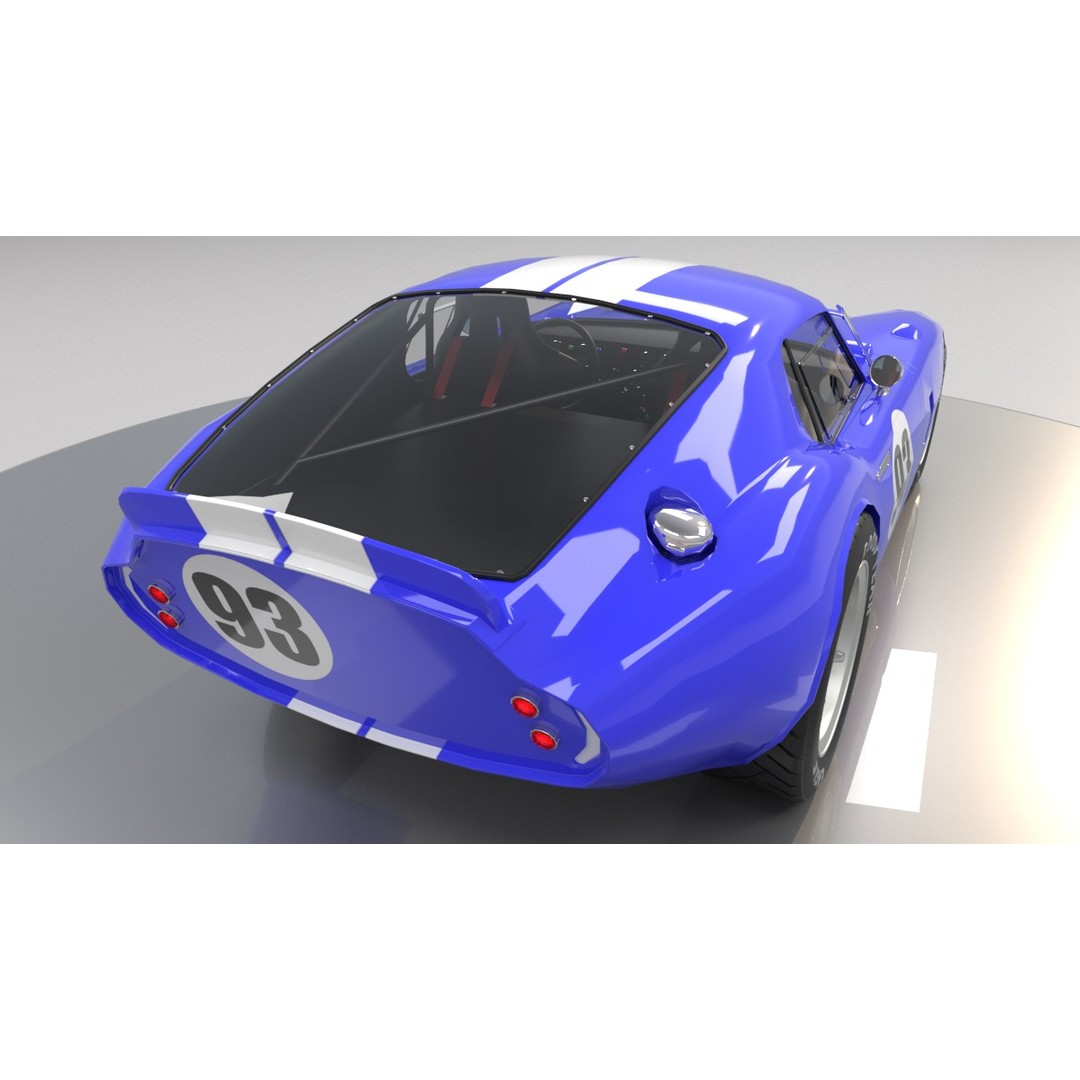 AC Cobra Daytona 3D Model – Low Poly Racing Car, FBX, OBJ - View 3