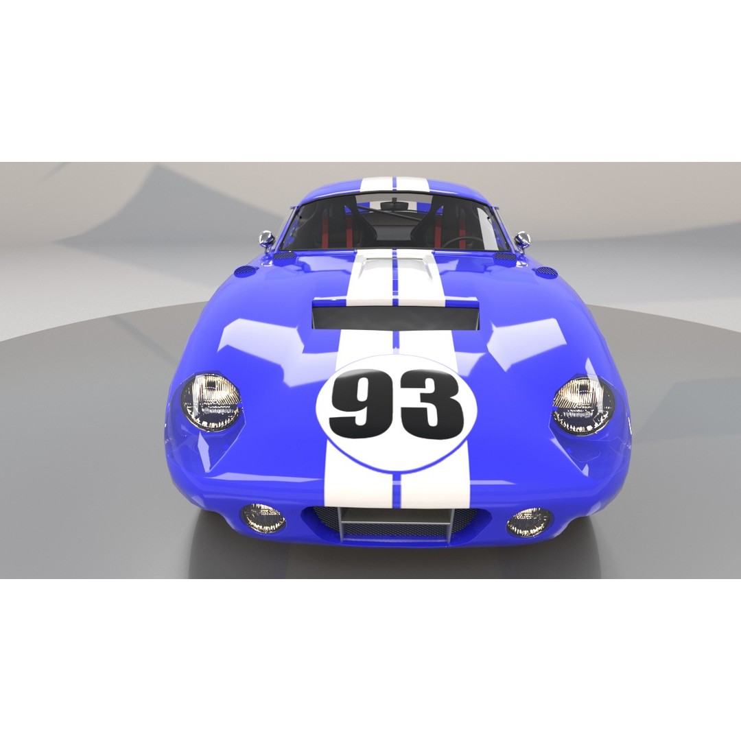 AC Cobra Daytona 3D Model – Low Poly Racing Car, FBX, OBJ - View 5