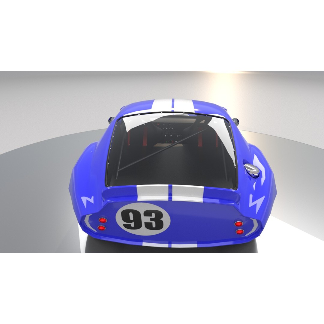 AC Cobra Daytona 3D Model – Low Poly Racing Car, FBX, OBJ - View 6