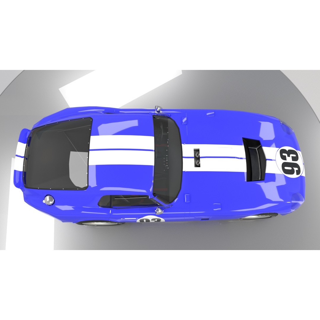 AC Cobra Daytona 3D Model – Low Poly Racing Car, FBX, OBJ - View 7