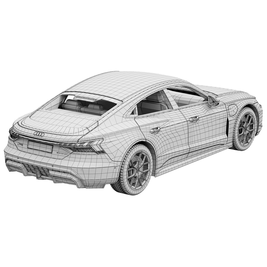Audi RS e-tron GT 3D Model – High Poly Luxury Coupe, FBX, OBJ