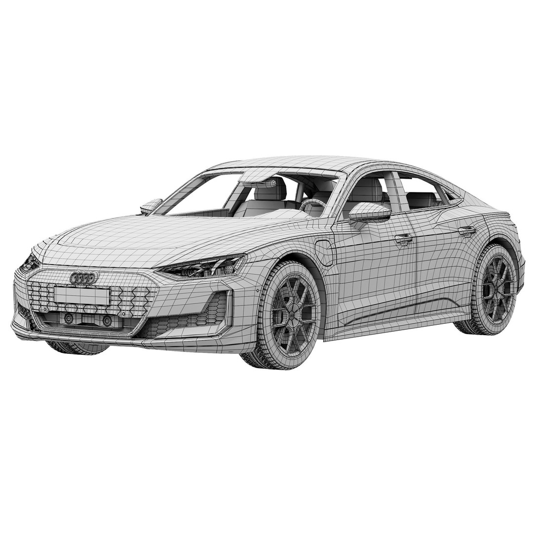 Audi RS e-tron GT 3D Model – High Poly Luxury Coupe, FBX, OBJ - View 15