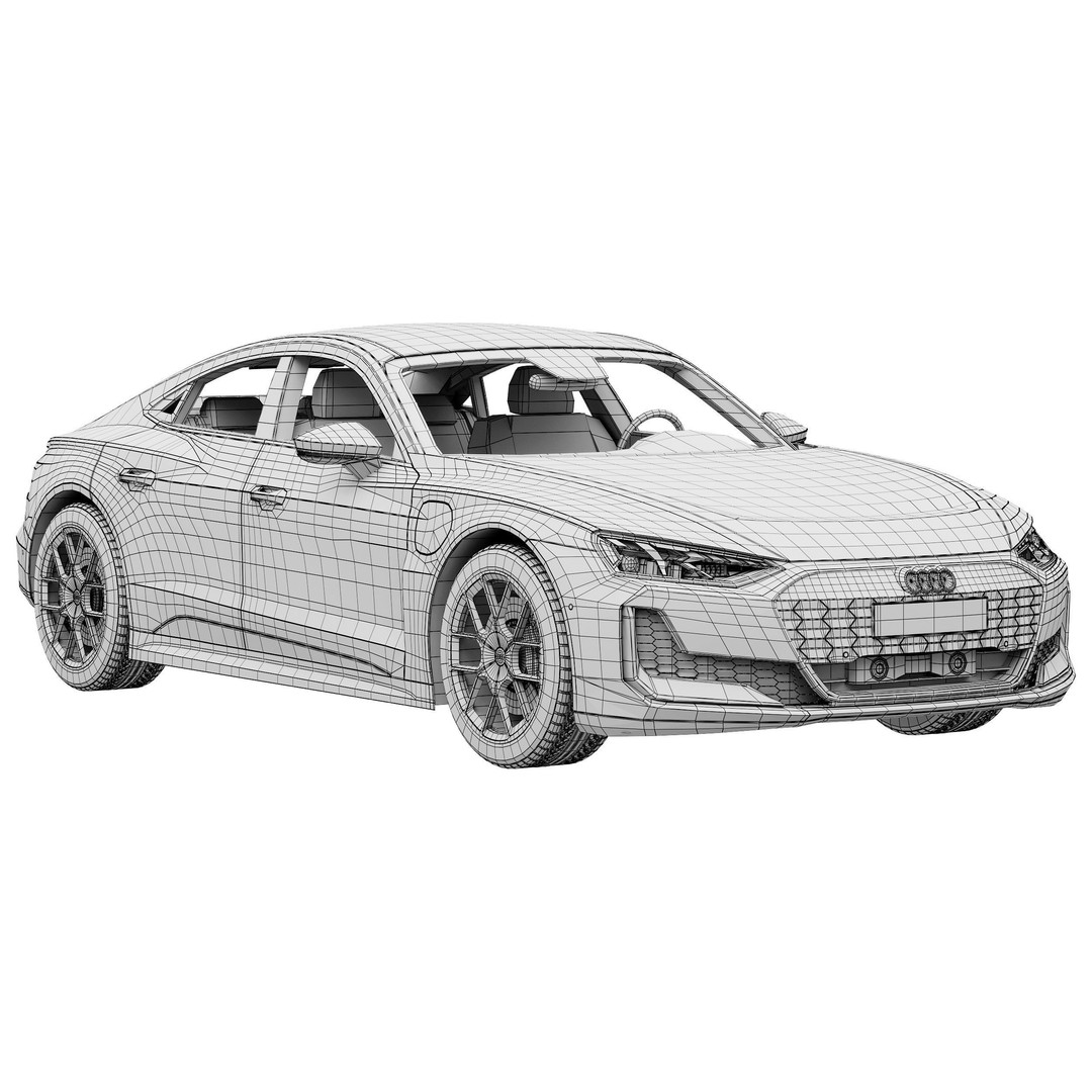 Audi RS e-tron GT 3D Model – High Poly Luxury Coupe, FBX, OBJ - View 16