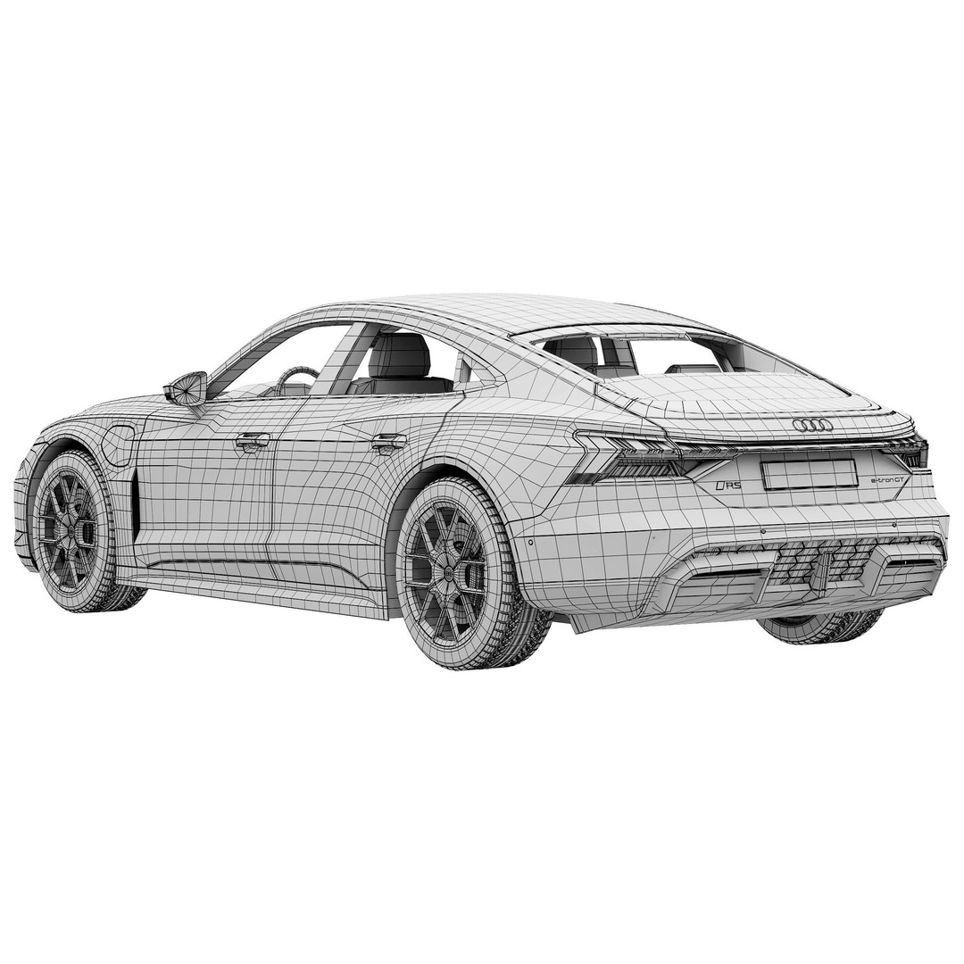 Audi RS e-tron GT 3D Model – High Poly Luxury Coupe, FBX, OBJ - View 17