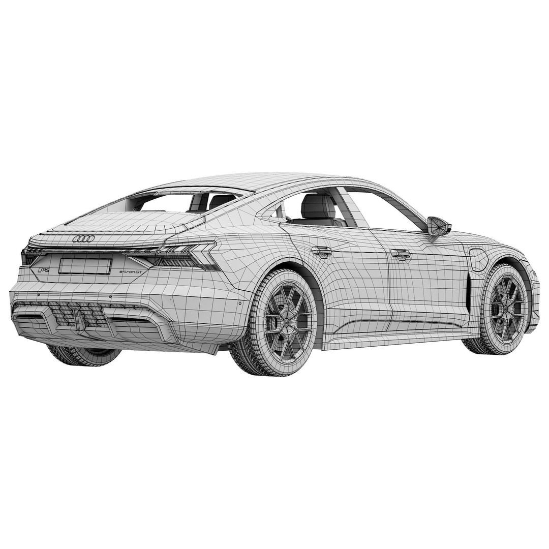 Audi RS e-tron GT 3D Model – High Poly Luxury Coupe, FBX, OBJ - View 18