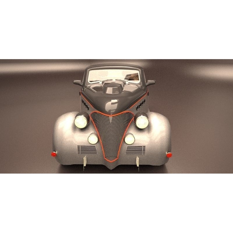 Chevrolet Master de Luxe 1939 3D Model – Modified Racing Design, FBX, OBJ - View 10